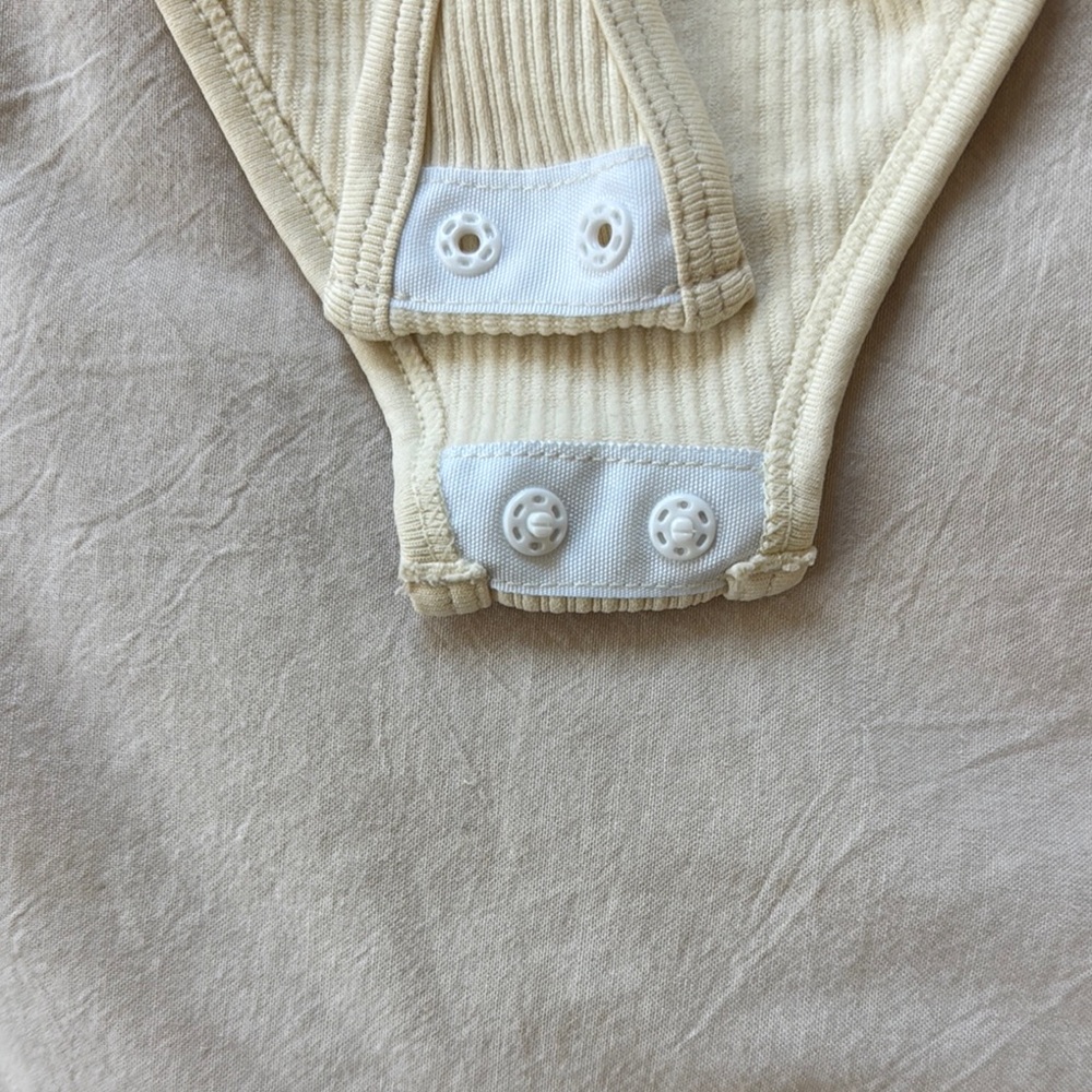 Cream Ribbed Bodysuit - Picture 8 of 8